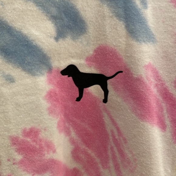 PINK Victoria's Secret Pink, Blue, Yellow, and White Tie-Dye Crop Top XS - Picture 7 of 13